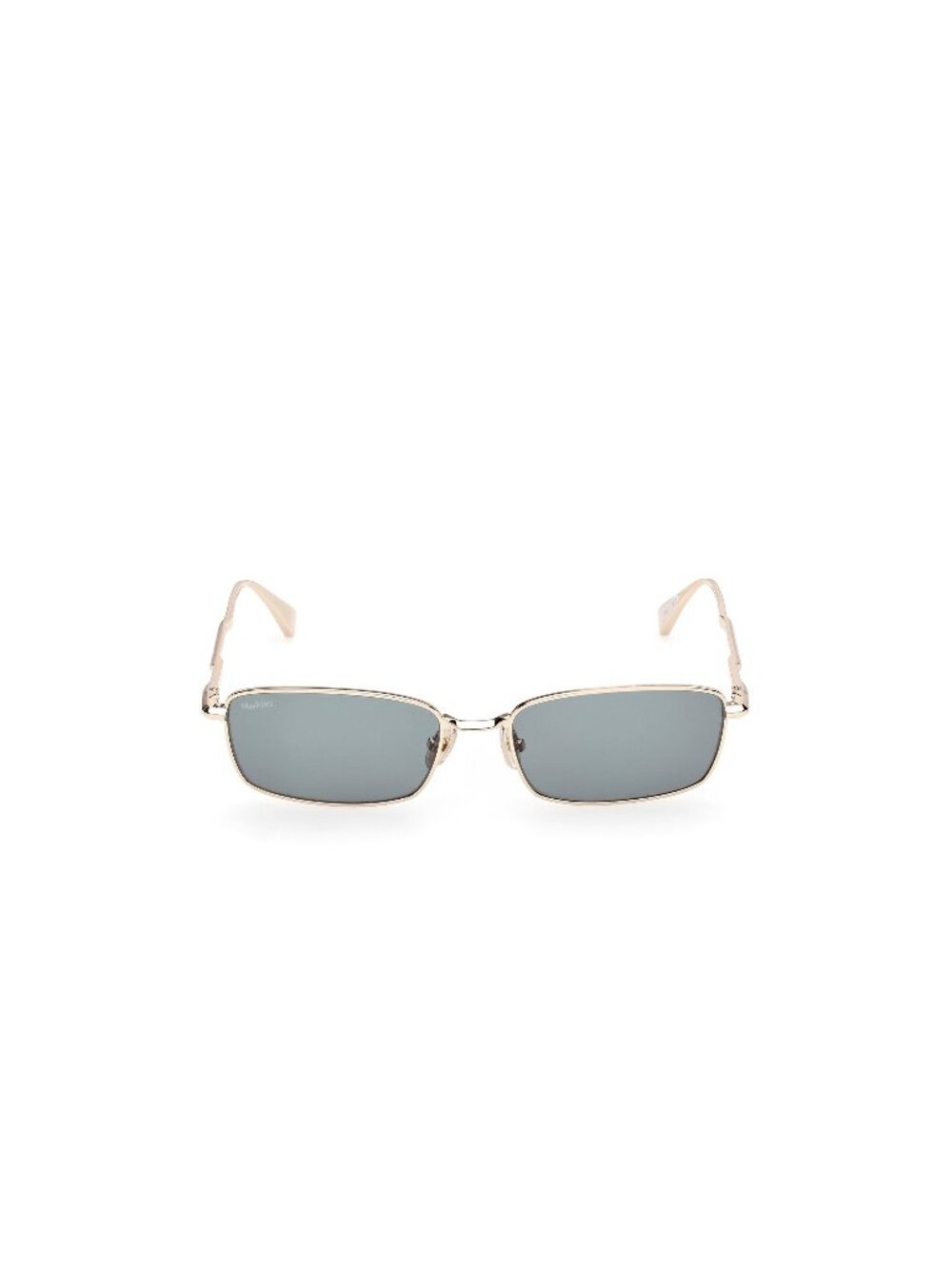 New Max Mara Women's Sunglasses Gold Green Lens Metal Frame MaxMara MM0199 32N
